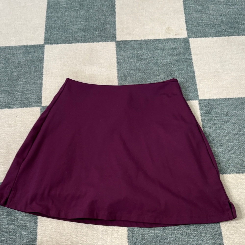 Girlfriend Collective A-Line Skort in magenta